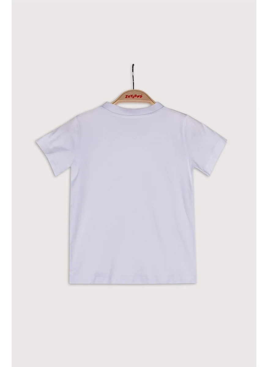 Zeyland Kids White Basic T-Shirt (4-12 YEARS)