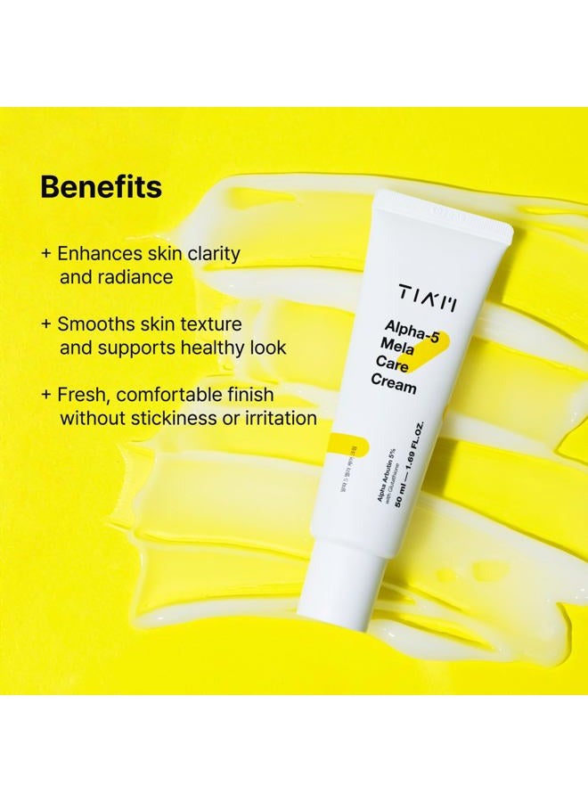 TIA'M كريم ألفا-5 ميلا للعناية، 1.69 أونصة سائلة، كريم تعزيز الإشراق بنسبة 5% ألفا أربوتين مع الجلوتاثيون والنياسيناميد، العناية بالبشرة الكورية - Image 4