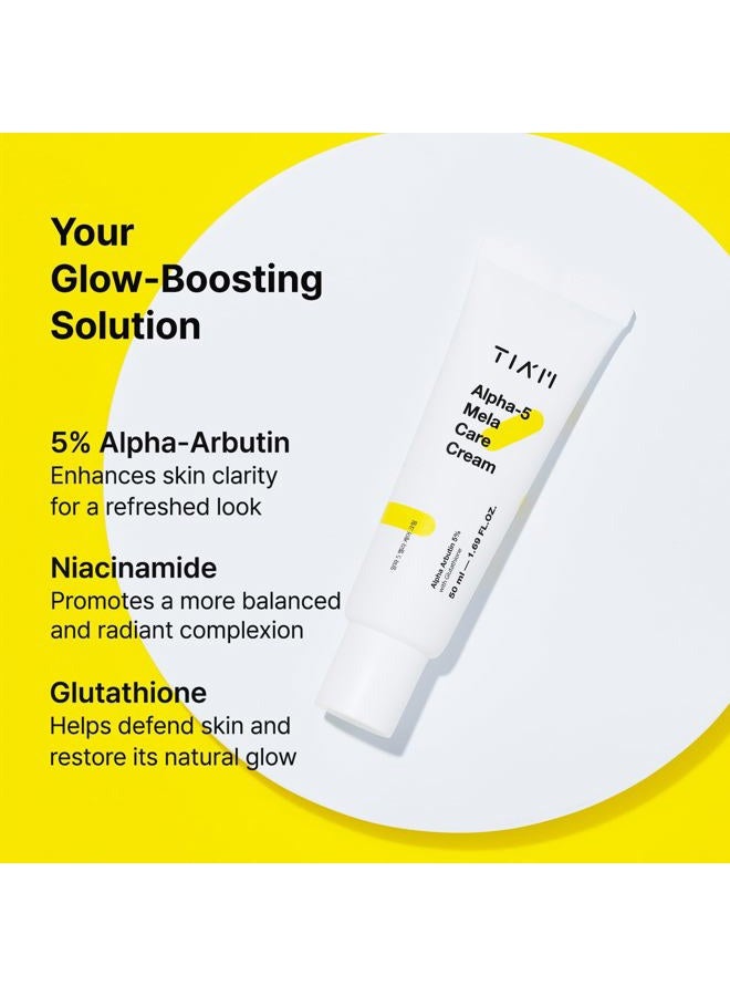 TIA'M كريم ألفا-5 ميلا للعناية، 1.69 أونصة سائلة، كريم تعزيز الإشراق بنسبة 5% ألفا أربوتين مع الجلوتاثيون والنياسيناميد، العناية بالبشرة الكورية - Image 5