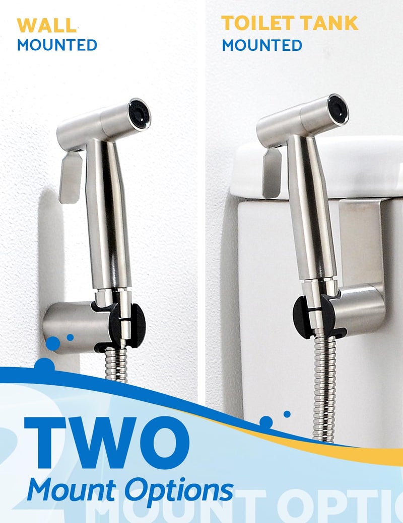 BRITULIF 3 Packs BRITULIF Handheld Bidet Sprayer for Toilet, Hand Sprayer Bidet with Adjustable Jet Spray for Toilet Bidet Handheld Cloth Diaper Sprayer Set Muslim Shower for Bathroom - Image 3