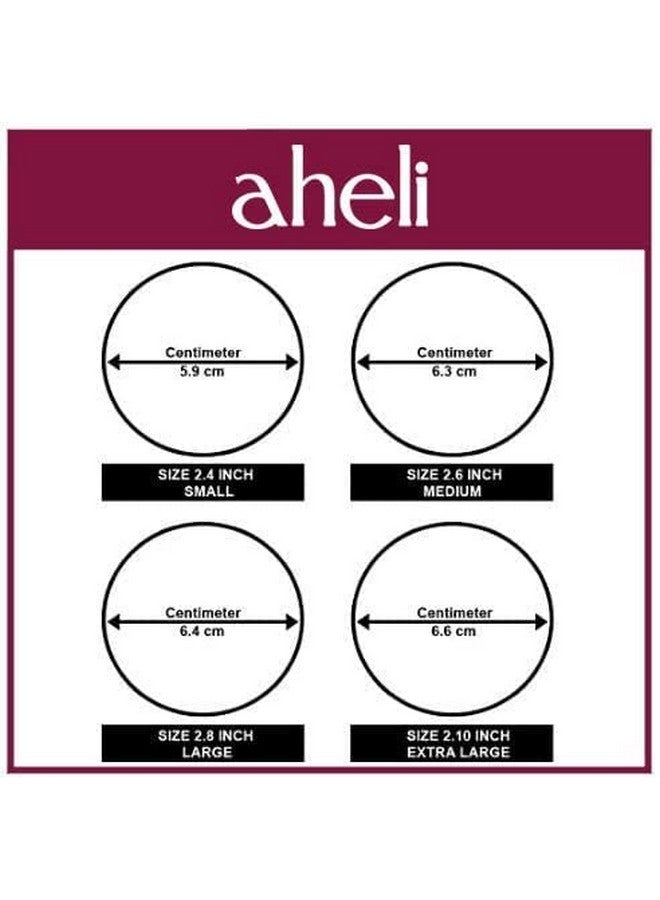 Aheli Wedding Party Designer Velvet Faux Stone Studded Bridal Bangle Set Chuda With Hangings Indian Traditional Ethnic Fashion Jewelry For Women - Image 4