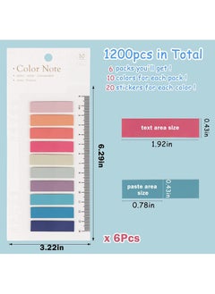 COMIX 1200 Sticky Labels - Morandi Notes Page Markers Bookmarks Index Tags Memo Stickers  - Image 2