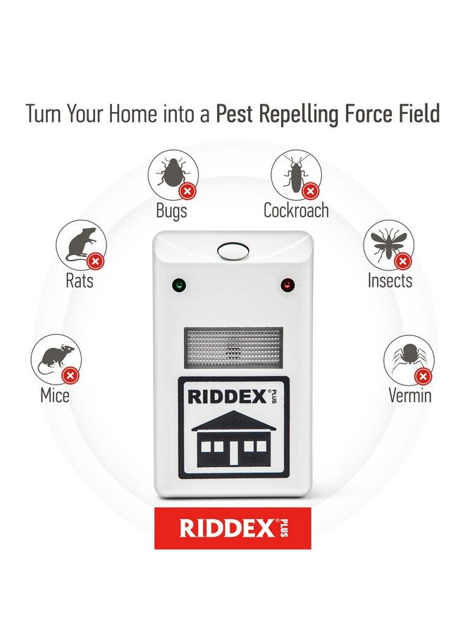 Riddex RIDDEX Plus Insect Repellent | Plug in, Mouse Deterrent - Pest Control for Defense Against Rats, Mice, Roaches, Bugs and Insects | Control Pests with No Chemicals or Poison | White 3-Pack  - Image 2