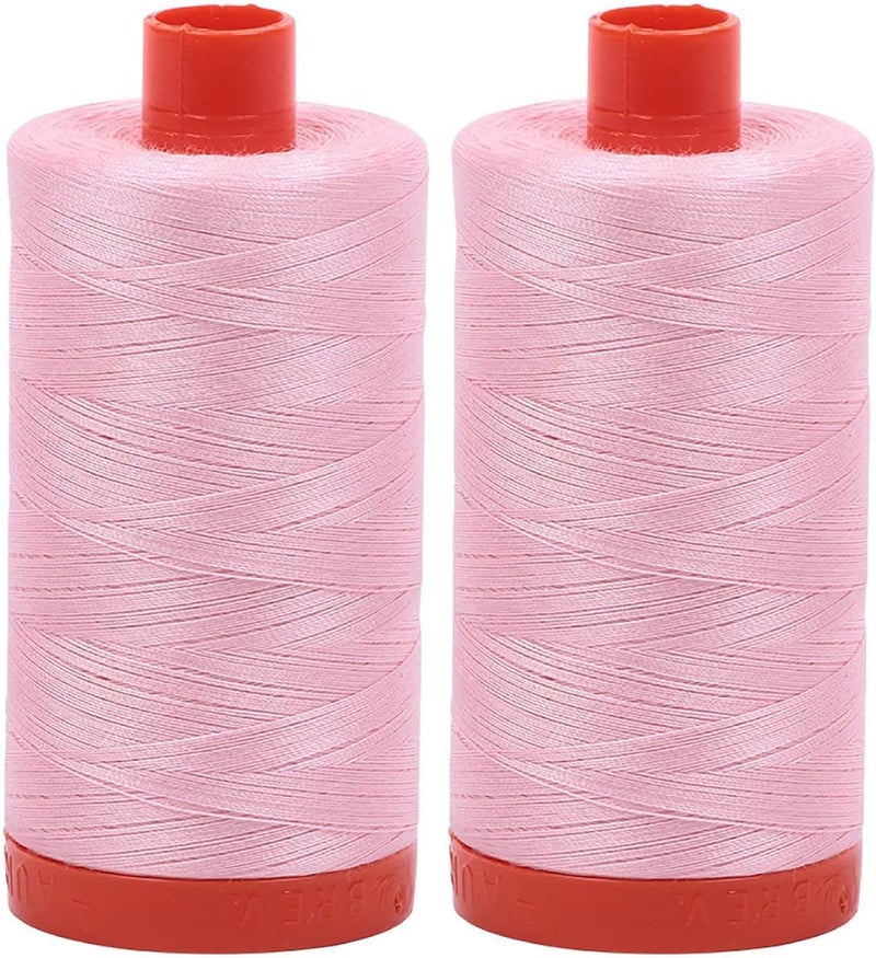 2-Pack - 50WT - Baby Pink (2423) Solid - Mako Cotton Thread - 1422 Yards Each2