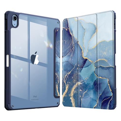 MOCA Case for iPad A16 11th Gen 11 Inch 2025 & iPad 10th Gen 10.9 Inch 2022, Clear Back Cover, TPU Shockproof Frame, Auto Wake Sleep, Slim Transparent Protective Tablet Case (Ocean) - Image 1