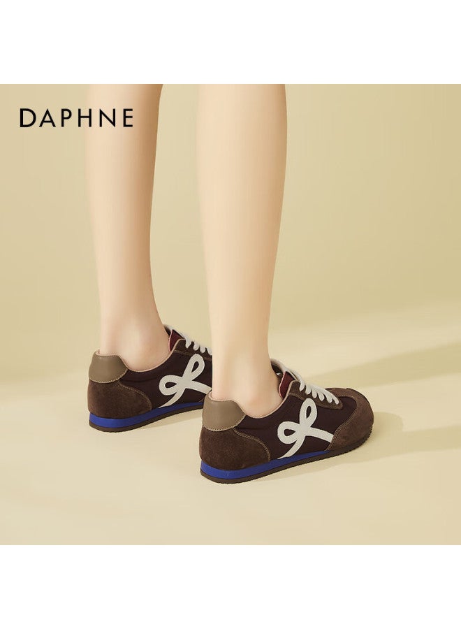 Daphne Vintage German Trainer Women's Flat Versatile Comfortable Fashion Soft Sole Sports Casual Sneakers Coffee Color Size 38 - Image 2