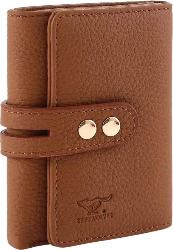 Septwolves Gold Detailed Women's Card Holder and Wallet