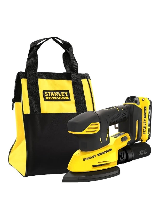 Stanley V20 18V Cordless Detail Sander with Battery and Soft Bag Black and Yellow 19 x 19.9 x 26.8 cm SFMCW221D1S-GB  - Image 1