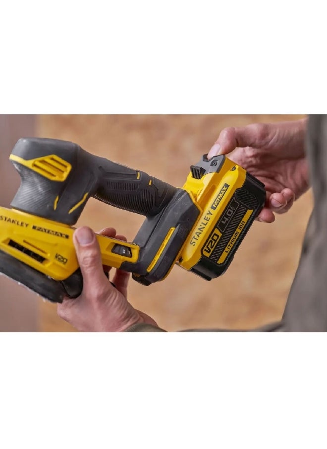Stanley V20 18V Cordless Detail Sander with Battery and Soft Bag Black and Yellow 19 x 19.9 x 26.8 cm SFMCW221D1S-GB  - Image 3