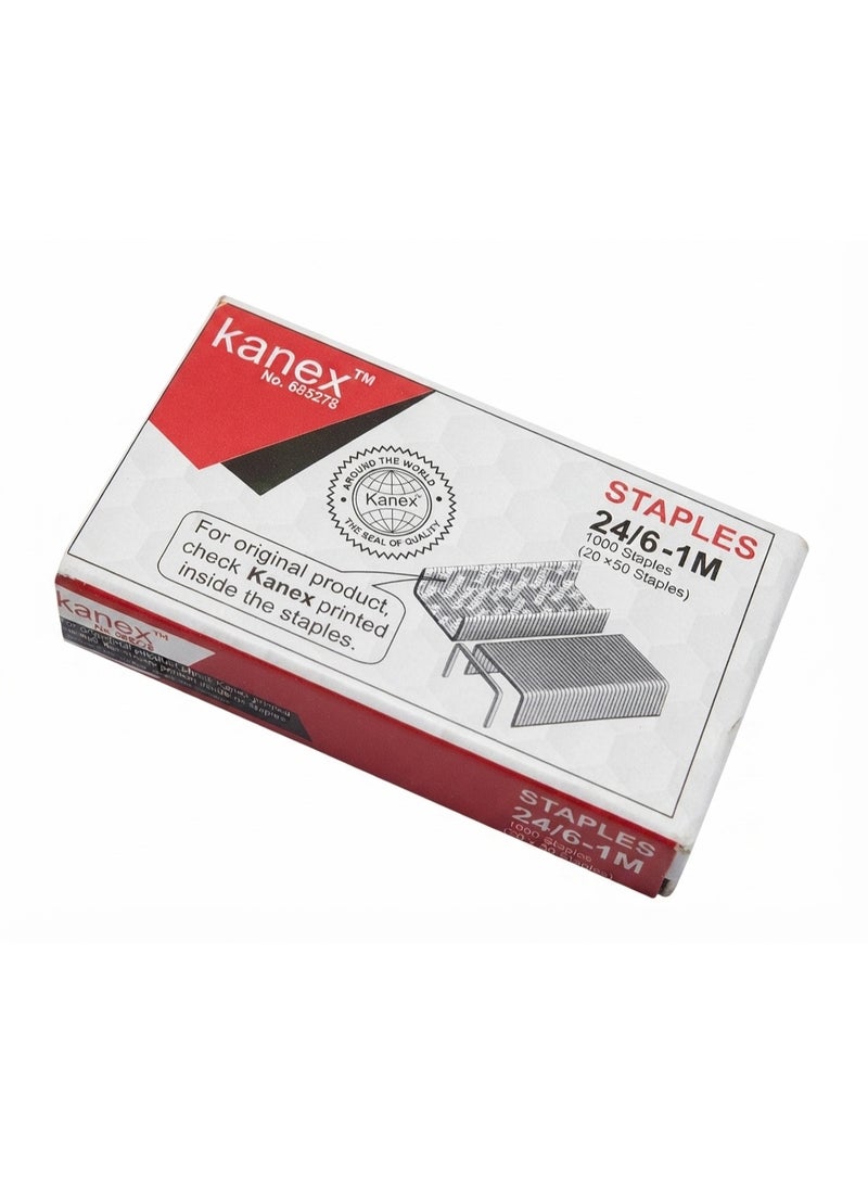 Kanex Original Staple Pins (24/6-1M) - 1000 Staples, High Durability & Rust-Resistant for Perfect Jam-Free Office and School Binding - Image 4