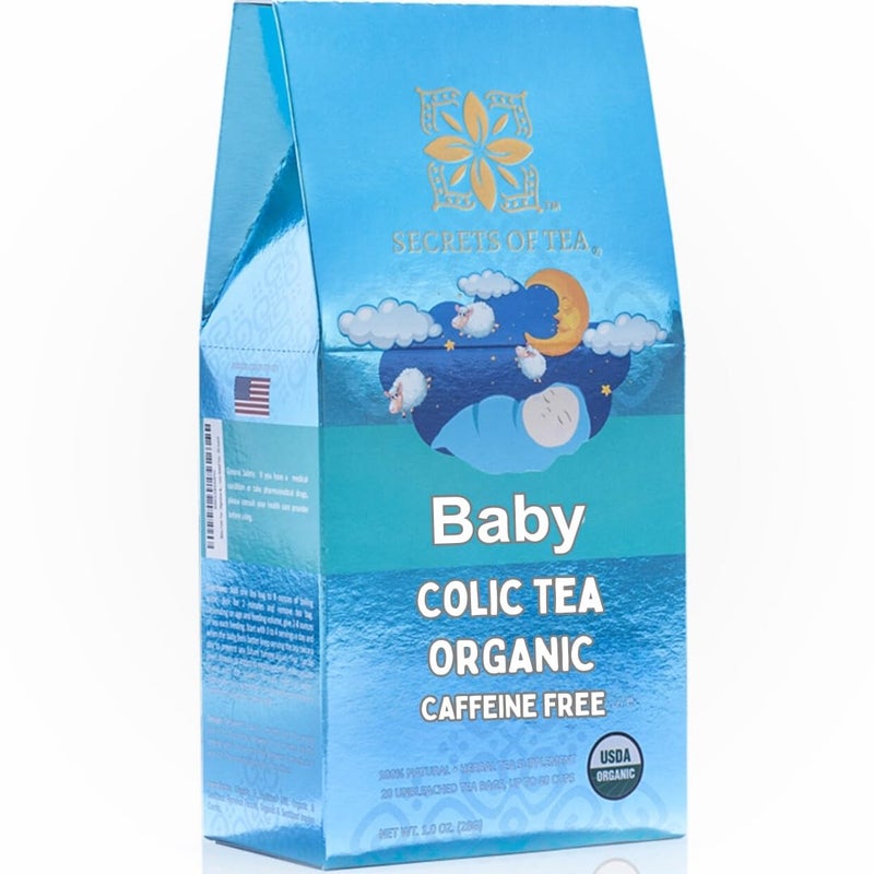 Secrets Of Tea Baby Colic Tea for Gas Acid Reflux Relief Tummy and Sleep  Natural USDA Organic CaffeineFree Herbal Calming Tea for Babies and Newborns  Up to 40 Servings  20 Count1 Pack - Image 1