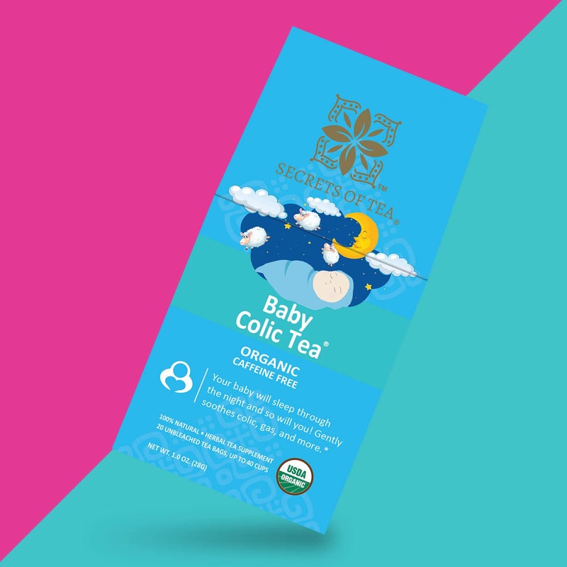 Secrets Of Tea Baby Colic Tea for Gas Acid Reflux Relief Tummy and Sleep  Natural USDA Organic CaffeineFree Herbal Calming Tea for Babies and Newborns  Up to 40 Servings  20 Count1 Pack - Image 5