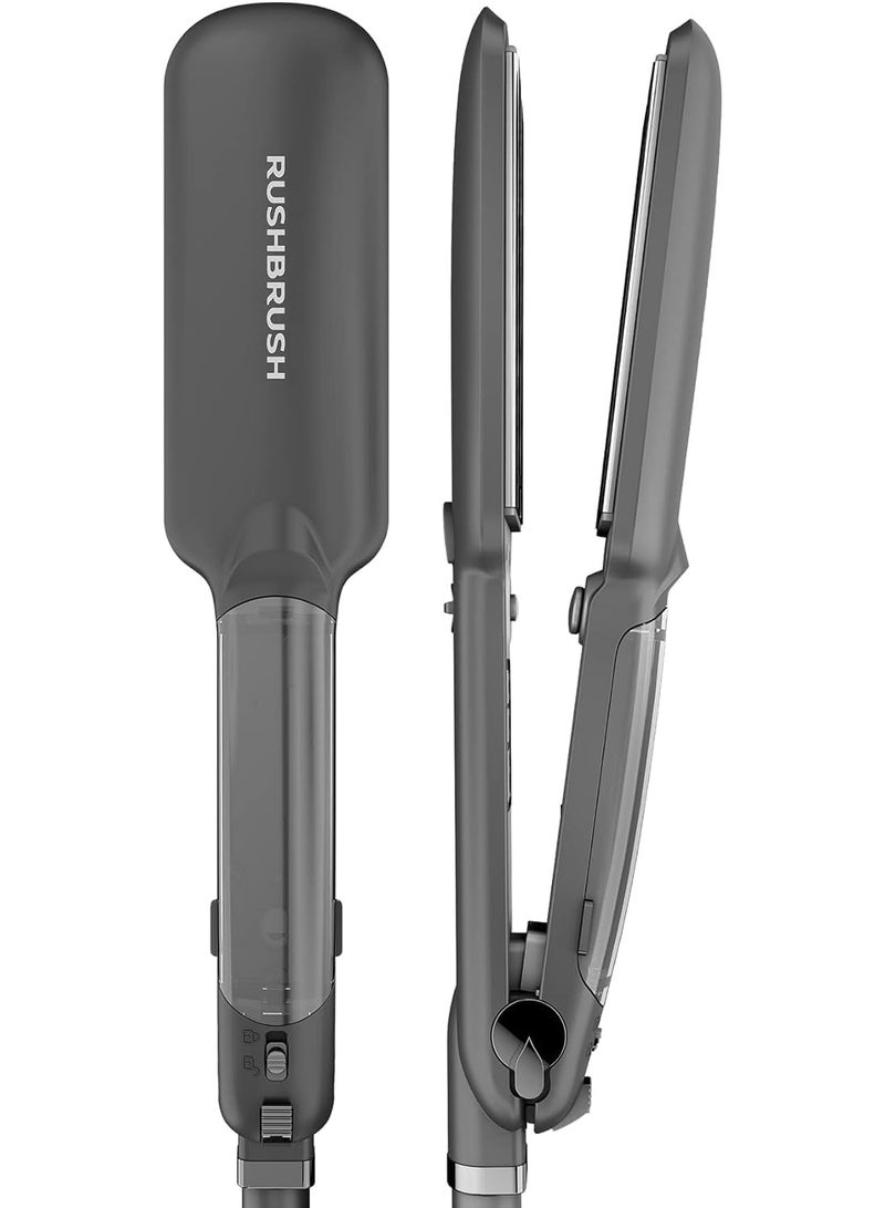 راش براش مكواة فرد الشعر RB-X6 غراي راش براش X6، حتى 235 درجة مئوية، الواح سيراميك تورمالين البخار، وظيفة التسخين السريع متعدد الألوان - Image 1