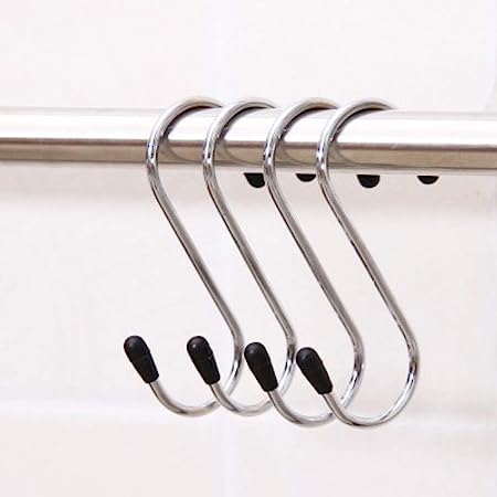 Eletree Heavy Duty S Hooks, Stainless Steel S Shaped Hooks for Hanging Kitchenware Pan Pots Utensils Closet Clothes Bags Towels Plants Kitchen Hooks Hanger, 3 inch (16pc) - Image 5