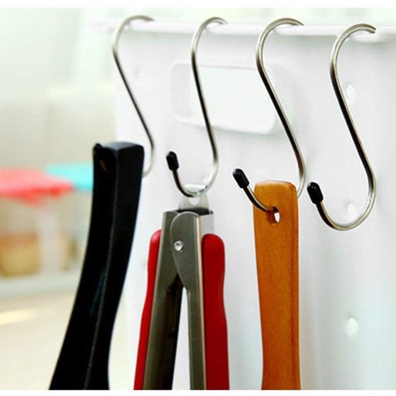 Eletree Heavy Duty S Hooks, Stainless Steel S Shaped Hooks for Hanging Kitchenware Pan Pots Utensils Closet Clothes Bags Towels Plants Kitchen Hooks Hanger, 3 inch (16pc) - Image 3