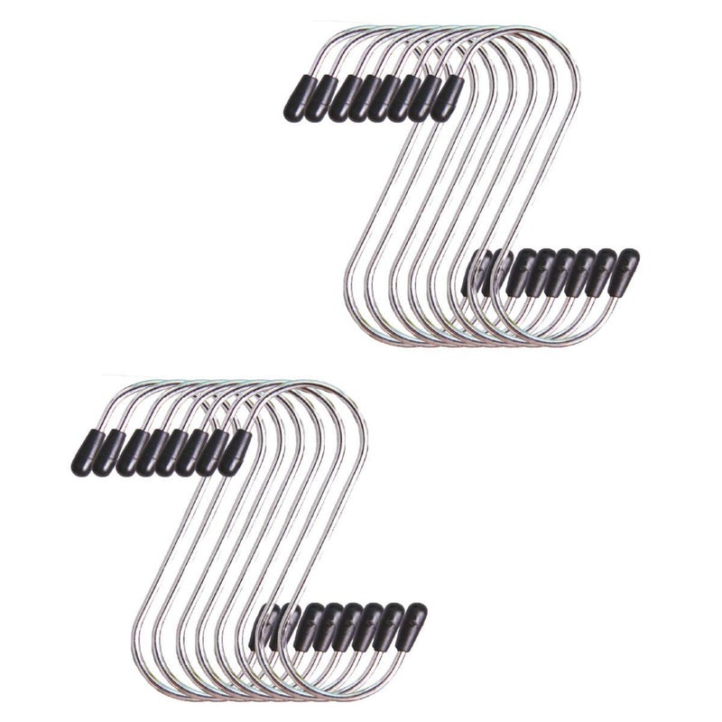 Eletree Heavy Duty S Hooks, Stainless Steel S Shaped Hooks for Hanging Kitchenware Pan Pots Utensils Closet Clothes Bags Towels Plants Kitchen Hooks Hanger, 3 inch (16pc) - Image 1