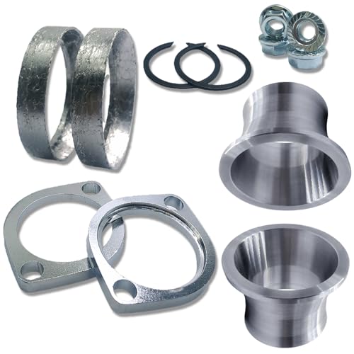 BIGLKNM Gasket Torque Cones Chrome Flange Kit with Nuts and Washers Compatible for Touring Dyna Softail Sportster Evolution Big Twin Evolution and Twin Cam Models 1986UP