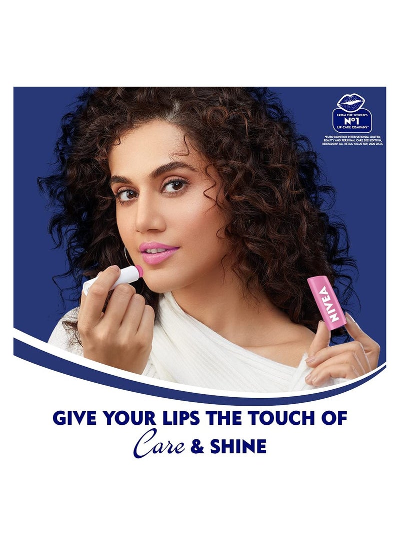 Nivea نيڤيا لوشن الشفاه ناعمة الورد عبوة بلاستيكية - Image 3