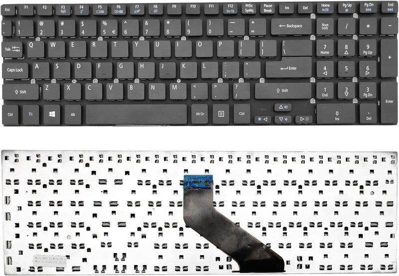 Wefly لوحة مفاتيح لابتوب متوافقة مع ACER Aspire 5755 5830T E1-510 E1-522 E1-530 E1-532 E1-570 E1-572 E1-731 E1-771 E5-511 E5-521 E5-551 E5-571 E5-572 E5-721 E5-731 - Image 1