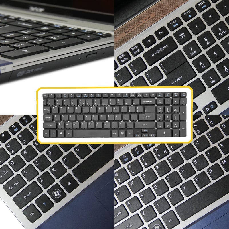 Wefly لوحة مفاتيح لابتوب متوافقة مع ACER Aspire 5755 5830T E1-510 E1-522 E1-530 E1-532 E1-570 E1-572 E1-731 E1-771 E5-511 E5-521 E5-551 E5-571 E5-572 E5-721 E5-731 - Image 4