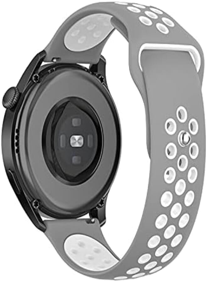 ClickAE 22MM Strap/Band for Amazfit GTR 47mm/GTR 2/GTR 2e/Amazfit Pace/Amazfit Stratos/Stratos 2/Stratos 3 /Amazfit 2/2s/Amazfit Nexo (Grey White)