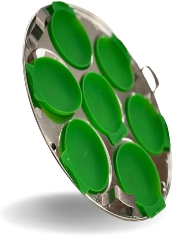 HODEE Original Silicone Idli I Idly Maker I Premium Idli Liners, Green | Non -Stick | Perfect Round Shaped Idlis I Food Grade Silicone | BPA Free | Minimum Wastage of Batter - Image 1
