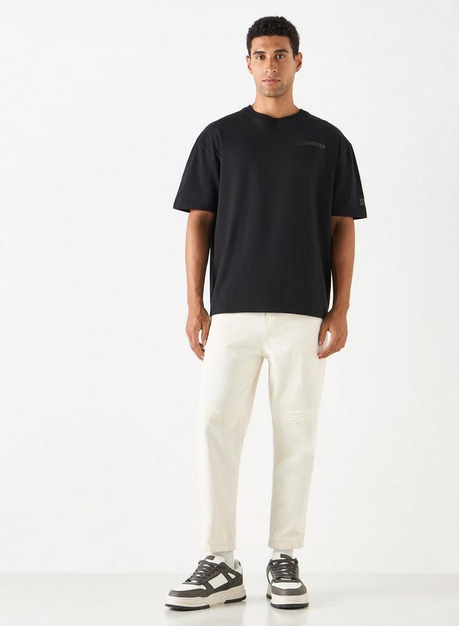 Starter Embroidered Crew Neck T-shirt with Short Sleeves - Image 2