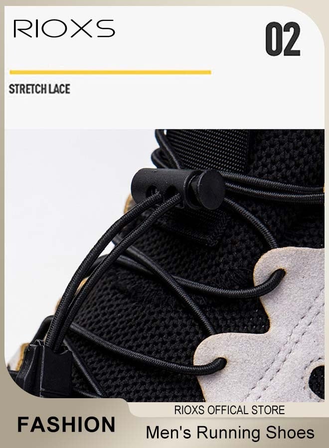 RIOXS Men's Fashion Running Shoes Casual Athletic Workout Sneakers Breathable Mesh Sports Shoes For Jogging Walking, Mens Athlesiure Trainers  - Image 3