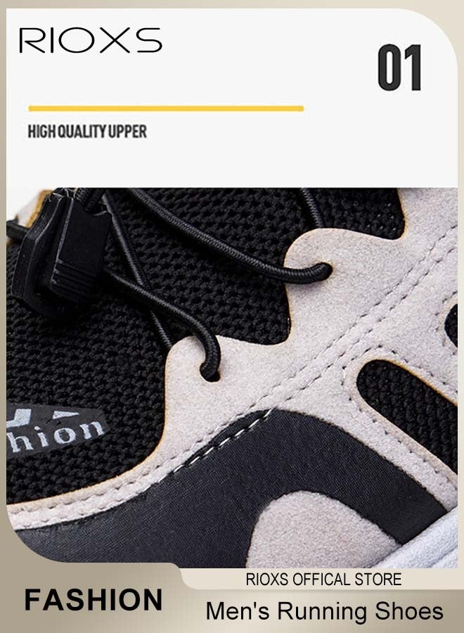 RIOXS Men's Fashion Running Shoes Casual Athletic Workout Sneakers Breathable Mesh Sports Shoes For Jogging Walking, Mens Athlesiure Trainers  - Image 2