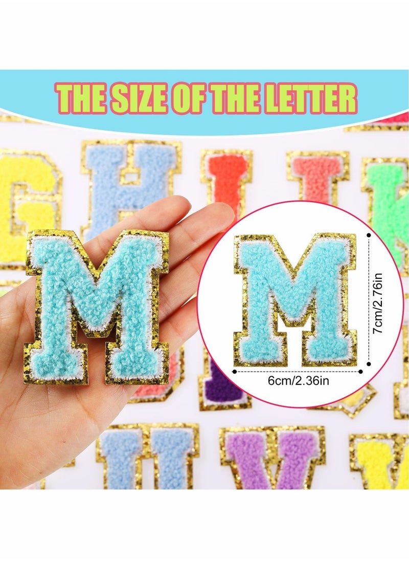 Excefore - Patches for Clothing, Letter Patches, 26 Pcs Chenille Letter Iron on Patches, A-Z Patches Alphabet Patches Letter Patches for DIY Supplies - Image 1