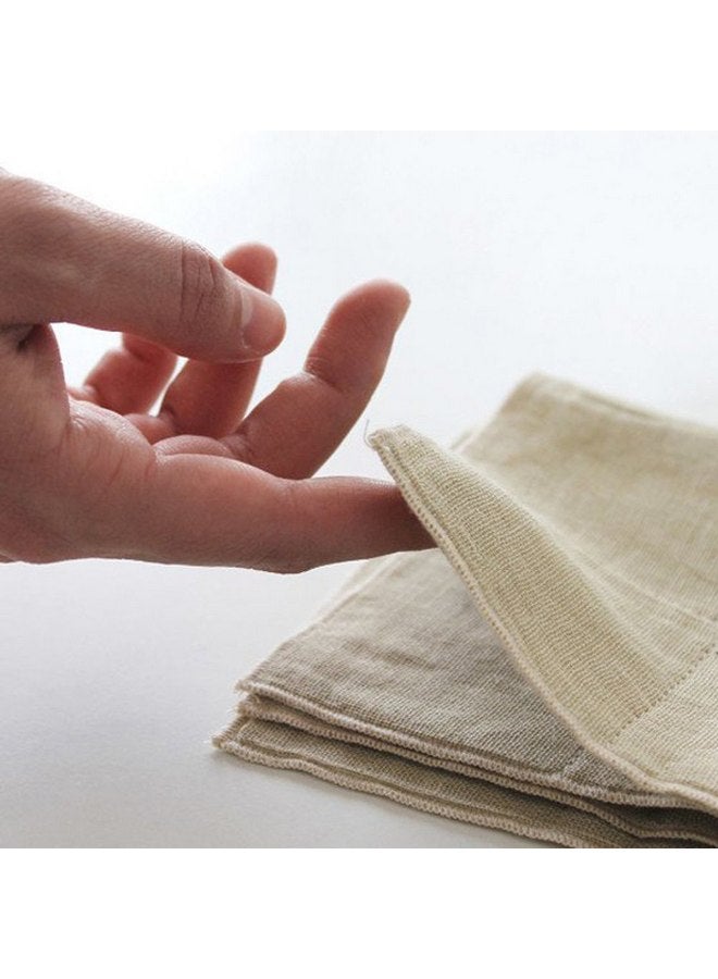 Nawrap Organic Cotton Mini Towel - 4 Ply - 10 x 10 in - Green x Ivory - Image 2