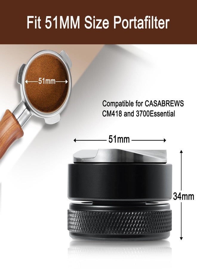 fogkay 51MM Coffee Distributor, Espresso Distribution Tool Compatible for CASABREWS CM5418, 3700Essential and Wirsh Espresso Maker, Professional Espresso Distributor Fits 51mm Portafilter, Black - Image 2