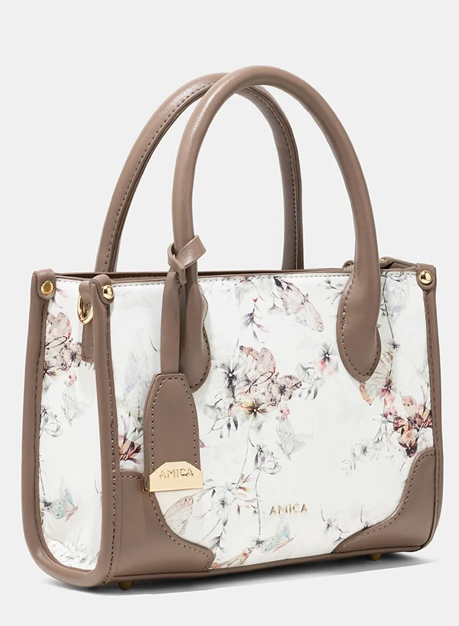 أميكا AMICA Fiori Medium Tote bag - White Floral