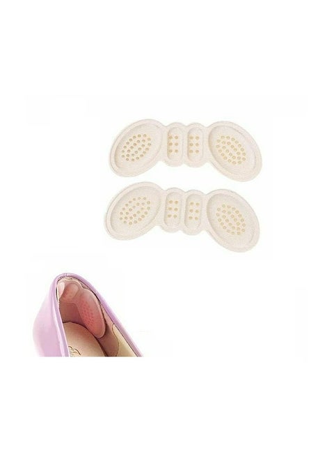 Silicone/Fabric Heel Grips Liner Cushions Inserts for Loose Shoes, Heel Pads Snugs for Shoe Too Big Men Women, Filler Improved Shoe Fit and Comfort, Prevent Heel Slip and Bliste (Beige)