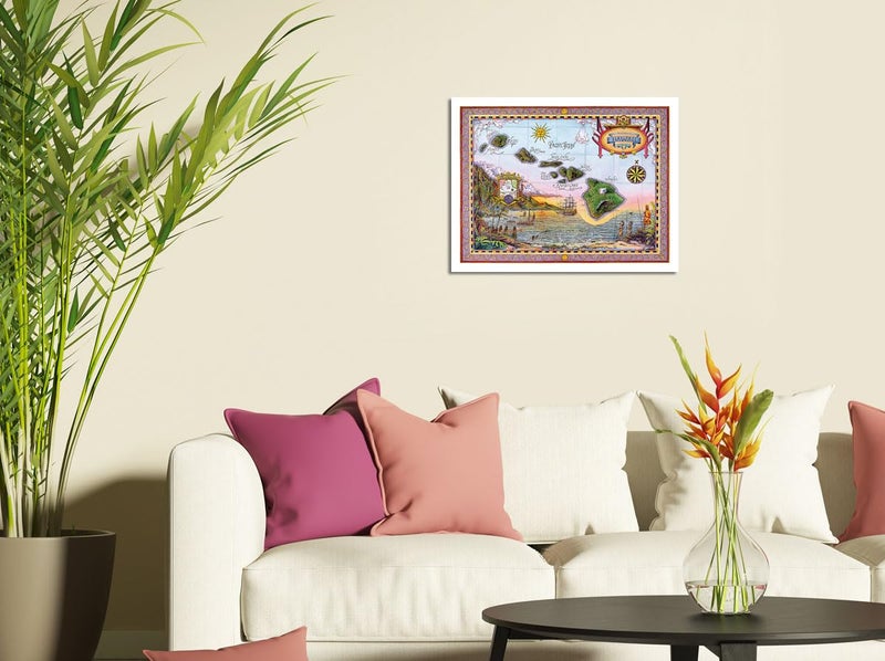 Pacifica Island Art Map of Old Hawaii - The Islands of Hawaii - Vintage Map by Steve Strickland - Master Art Print (Unframed) 12in x 18in - Image 3