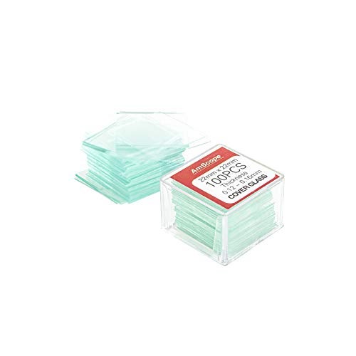 AmScope 72 Pre-Cleaned Blank Microscope Slides and 100 22x22mm Square Cover Glass - Image 2
