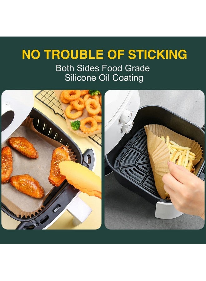 MUOOMU Air Fryer Disposable Paper Liners Square, Non-Stick Parchment, AirFryer Accessories for Baking Microwave Oven Frying Pan, Oil Proof, Water Proof (100PCS, 6.3inch) - Image 3