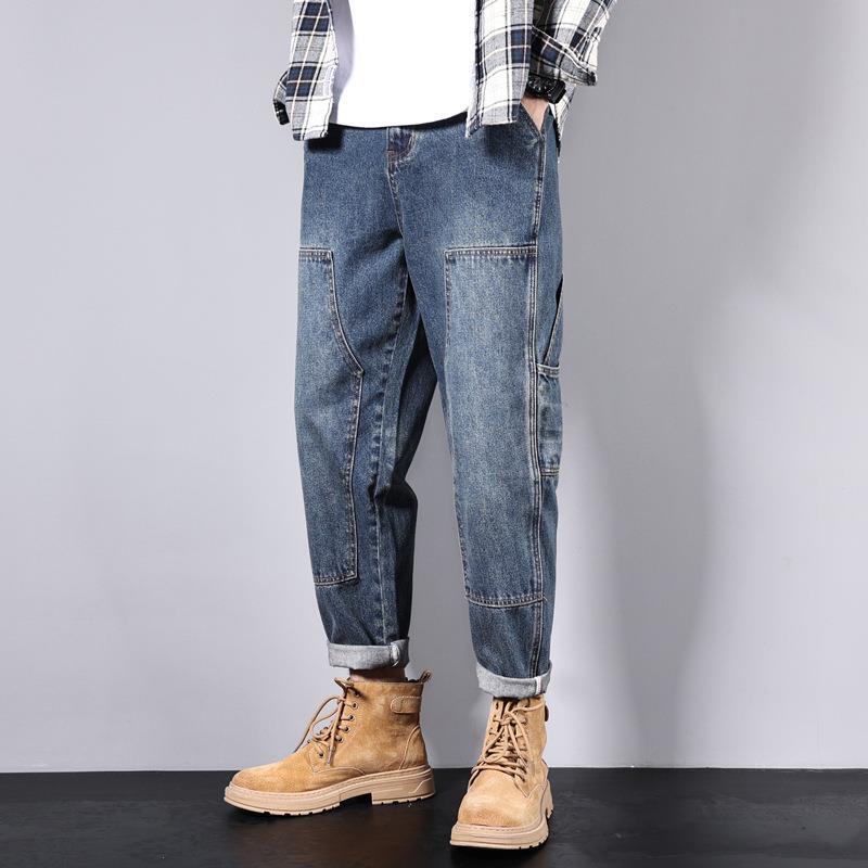 Unisex Classic Denim Jeans Loose Fit Daily Outdoor Wear - Image 5