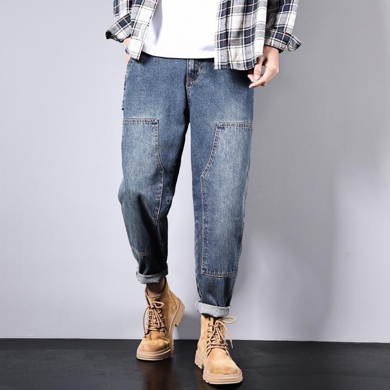 Unisex Classic Denim Jeans Loose Fit Daily Outdoor Wear - Image 2