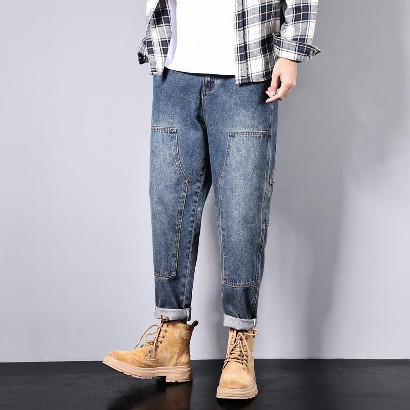 Unisex Classic Denim Jeans Loose Fit Daily Outdoor Wear - Image 3