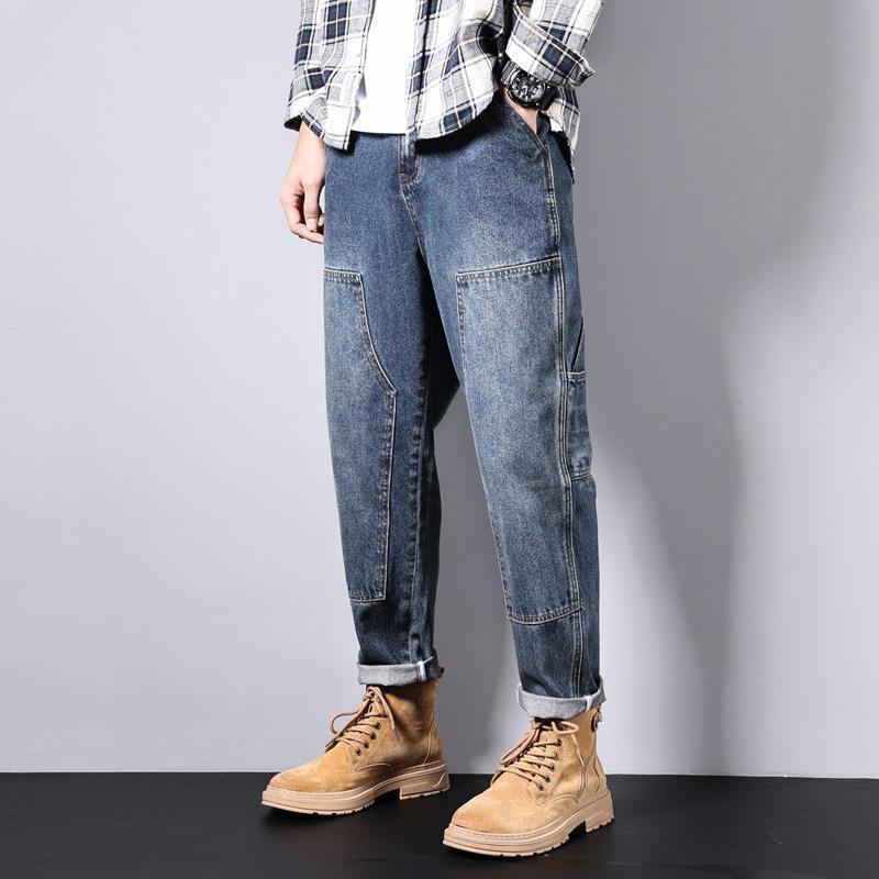 Unisex Classic Denim Jeans Loose Fit Daily Outdoor Wear - Image 4
