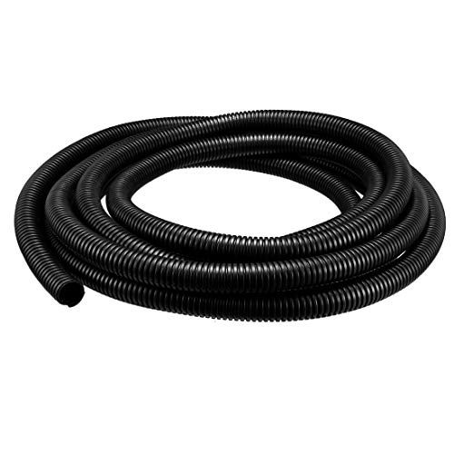 YXQ Split Wire Loom Black 25 Ft 3/4-inch ID Polyethylene Bellows Pipe Preservative Flexible Tube for Electric Conduit Liquid - Image 1