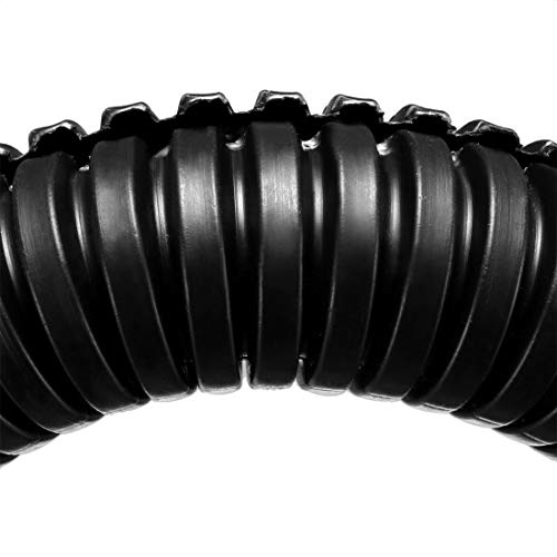 YXQ Split Wire Loom Black 25 Ft 3/4-inch ID Polyethylene Bellows Pipe Preservative Flexible Tube for Electric Conduit Liquid - Image 4
