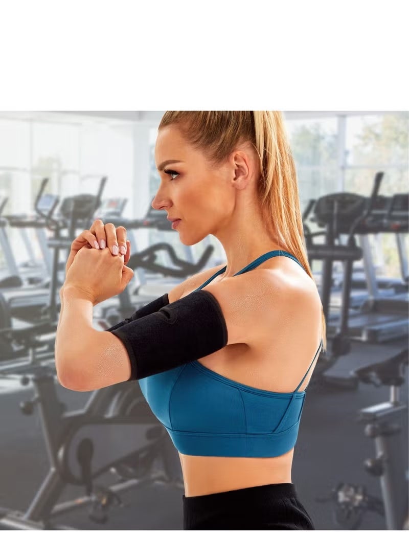 XUN Sweat Arm Band, Sweat Arm Shaping Band, Arm Trimmer for Women and Men, Fitness Running Sweat Slim Body Shaper for Weight Loss and Sports Workouts (2 Count) - Image 2