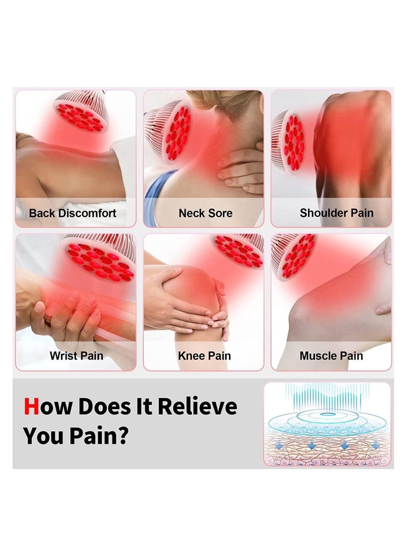 SYOSI Infrared Therapy Device, Near Infrared Light Therapy for Pain Relief, Joint, Muscle & Tissue, Red Light Therapy for Face Body Massager Relief Health Care - Image 5