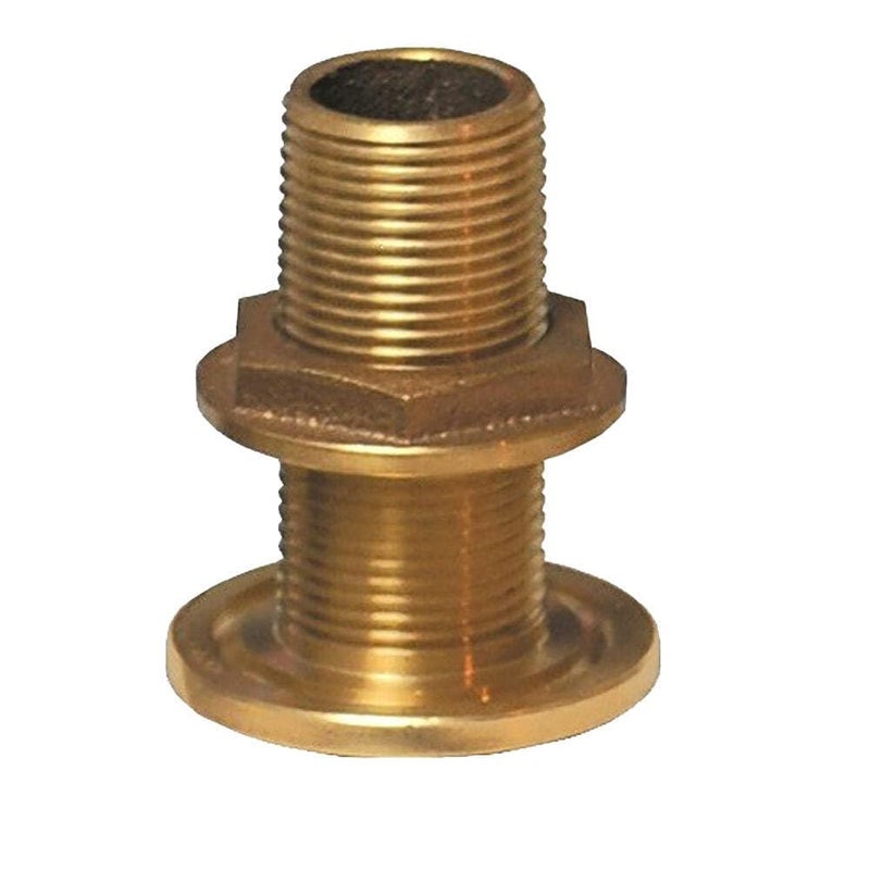 GROCO 3/4" NPS NPT Combo Bronze Thru-Hull Fitting w/Nut - Image 4