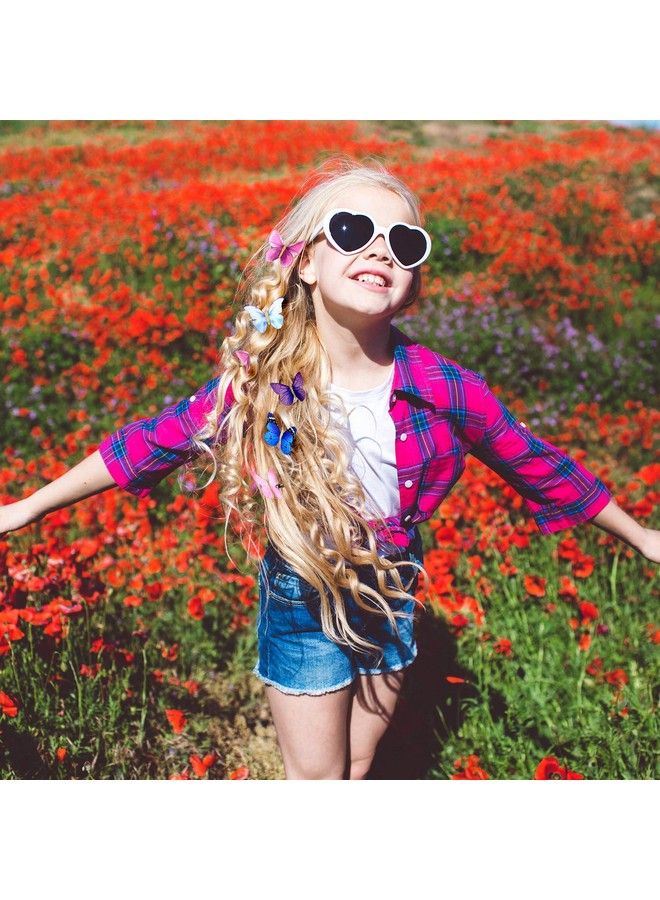 STAR WORK Realistic Butterfly Hair Clips 3D Colorful Mesh Butterfly Hair Clips Glitter Barrettes Butterfly Snap Hair Clips Hair Accessories For Teens Women Girls (Pack Of 6 (Pattern 2)) - Image 4