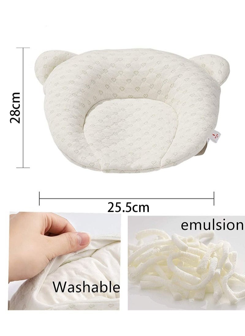 XiuWoo Baby Pillows for Newborn Sleeping(0-12months) Prevent Flat Head Nursery Head Shaping Infant Unisex Latex Pillow Head Protection Support  - Image 2