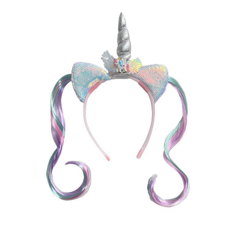 Generic Summer Kids Mermaid Swimsuit Princess Tail Dress unicorn wig headband