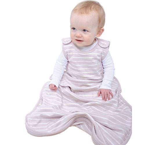 Woolino Merino Wool & Organic Cotton Baby Sleep Sack 2-24 Months – Ultimate 4-Season Baby Sleeping Bag, Universal Size Wearable Blanket, 2-Way Zipper & Adjustable Fit, Year-Round Use – Lilac - Image 1